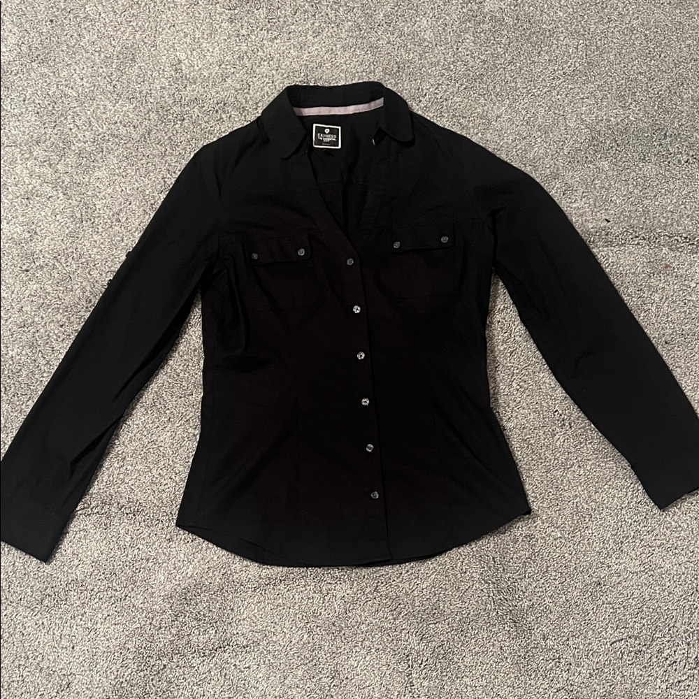 Express Women's Classic Black Button-Down Shirt